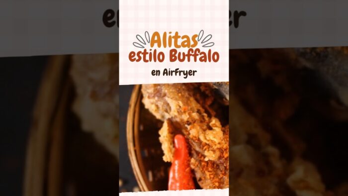 Receta #alitasdepollo estilo Buffalo en #AirFryer… ¡picante y crujiente como debe ser! 🌶️🔥