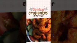 Receta #gambascrujientes en #AirFryer ¡sin frituras y llenas de sabor! 🍤😋