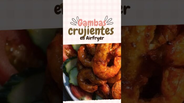 Receta #gambascrujientes en #AirFryer ¡sin frituras y llenas de sabor! 🍤😋