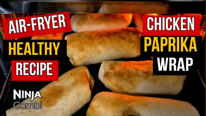 Recetas saludables para freidora de aire: Wrap de pollo con pimentón y salsa chipotle | Preparaci…