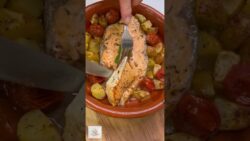 SALMÓN CON PATATAS Y TOMATES CHERRY 🐟🥔🍅EN FREIDORA DE AIRE 👩‍🍳 #airfryer #recetasairfryer #recetas