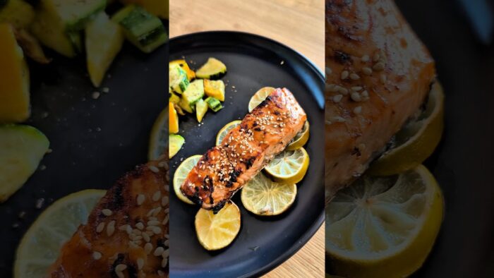 SAUMON AU CITRON VERT 🍋‍🟩 – Air Fryer & courgettes provençales ☀️