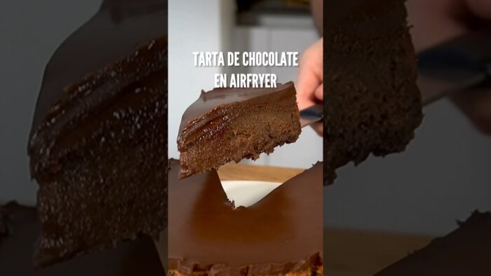 TARTA DE CHOCOLATE en AIRFRYER #receta #recetas #airfryer