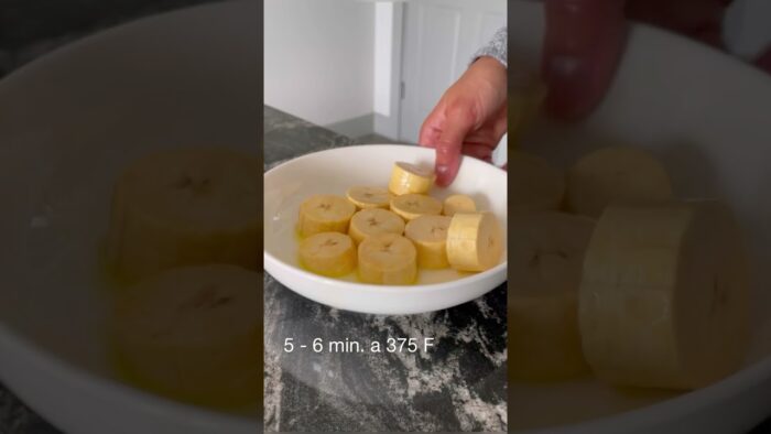 Tostones en el  airfryer  / plátanos crujientes en la refreídora de aire