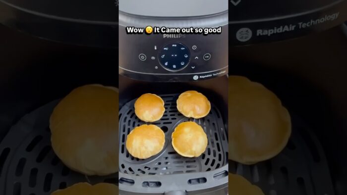 *Viral* Zero Oil Poori In Air Fryer #shorts #viral#airfryer#trending #ytshorts#poori#recipe#yt#food