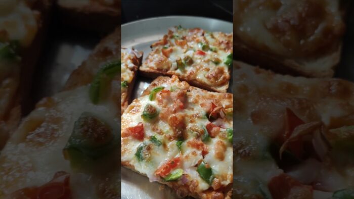 easy Bread Pizza recipe||airfryer||#food #trending #vlog #foodvlog #pizza #music