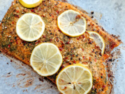 Salmón al horno con cítricos