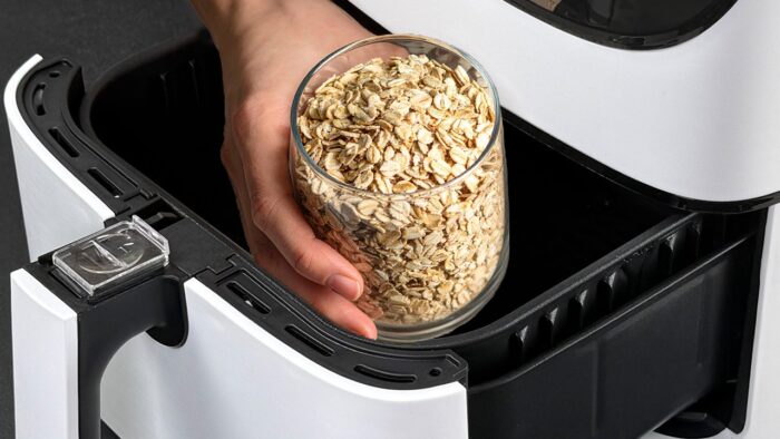 ¡Solo avena y freidora de aire! Receta saludable en 5 minutos. ¡Sin azúcar, sin harina!