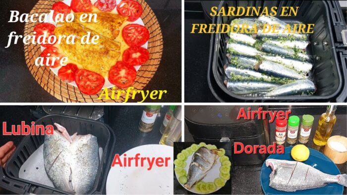 ✅️ 4 IDEAS de COMIDA y CENA EN FREIDORA DE AIRE😋 MENÚ SEMANAL FÁCILES Y SALUDABLES