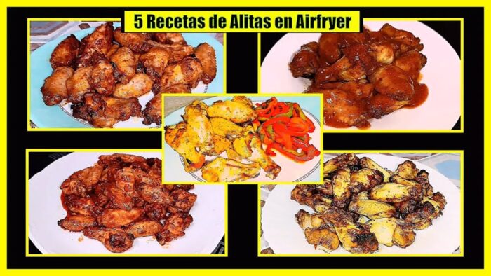 5 Ideas de Alitas de Pollo en Horno o Airfryer 🍗😋