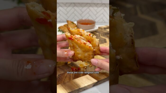 AIR FRYER CRAB RANGOON ROLLS🦀🥯🌀