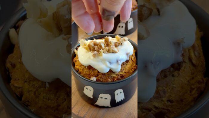 AVENA HORNEADA EN FREIDORA DE AIRE PARA PASTEL DE CALABAZA 🎃 #recetasaltasenproteínas #temporadad…