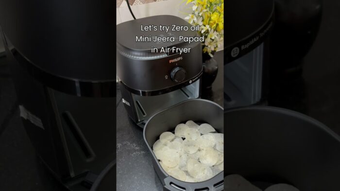 Air Fryer Jeera (Cumin) Papad | Zero Oil Healthy Snack Recipe #airfryer