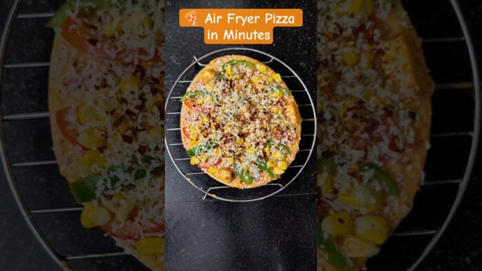 🍕 Air Fryer Pizza in Minutes | Healthy Wheat Base Pizza | Quick & Easy Recipe
