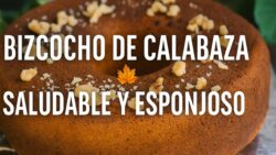 BIZCOCHO DE CALABAZA 🎃 SALUDABLE y ESPONJOSO | Sin azúcar, sin gluten y perfecto para el otoño 🍂