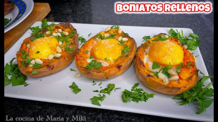 BONIATOS RELLENOS EN FREIDORA DE AIRE😋