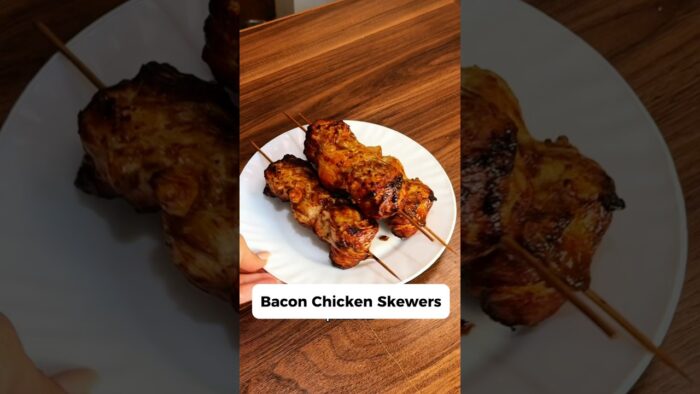 Bacon-Wrapped Chicken Skewers | Juicy, Smoky & Glazed