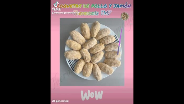 CROQUETAS DE POLLO Y JAMON TM7 #cocinaconthermomix #thermomix #tm7 #recetasthermomix #croquetastm7