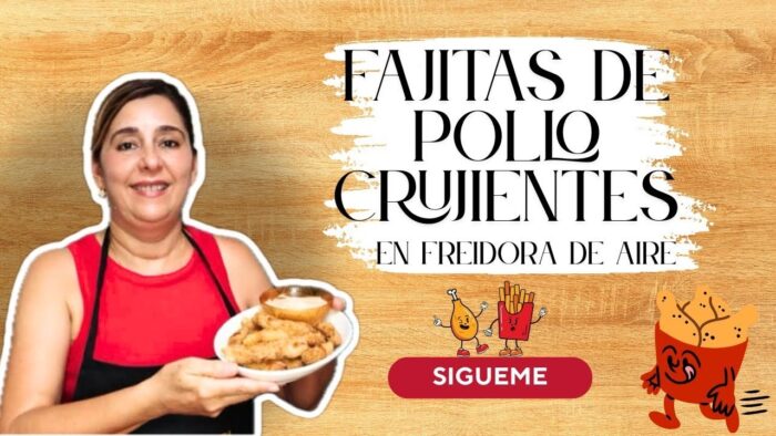Cómo hacer Fajitas de Pollo CRUJIENTES en Freidora de Aire! Sin aceite y deliciosas 🍗🔥#cocinacubana
