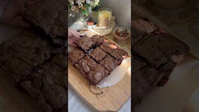 Cómo preparar: BROWNIES paso a paso…súper fáciles 🍫🤎#receta #brownie #shorts