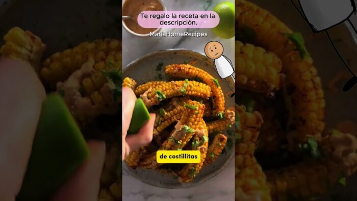 🌽 Costillas de maíz ahumadas con barbacoa (en freidora de aire)