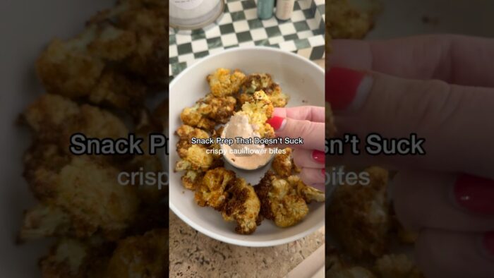 Crispy Cauliflower Bites with Garlic Aioli | Easy Oven or Air Fryer Recipe