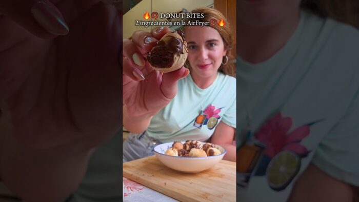 🍩 🔥DONUT BITES EN AIRFRYER 🔥🍩 ¡SOLO 2 INGREDIENTES!