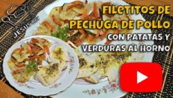 🍗Deliciosos Filetitos de Pollo en Freidora de Aire + Patatas y Verduras al Horno🥔Fácil y Saludable🤩