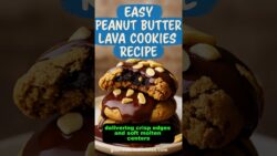 EASY AIR Fryer Peanut Butter Lava Cookies Recipe!🍪 #Shorts