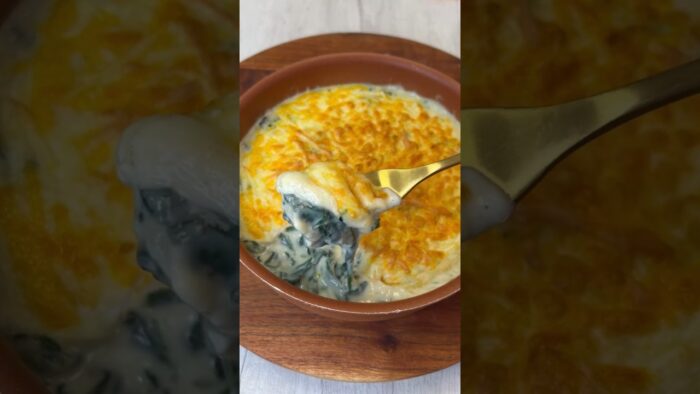 ESPINACAS CON BECHAMEL, receta sencilla en freidora de aire #recetasairfryer #airfryer