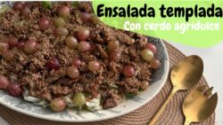 🥗Ensalada templada con cerdo agridulce 🌟| TM6 . Cocina saludable, ¡¡FACIL Y RAPIDA!!.