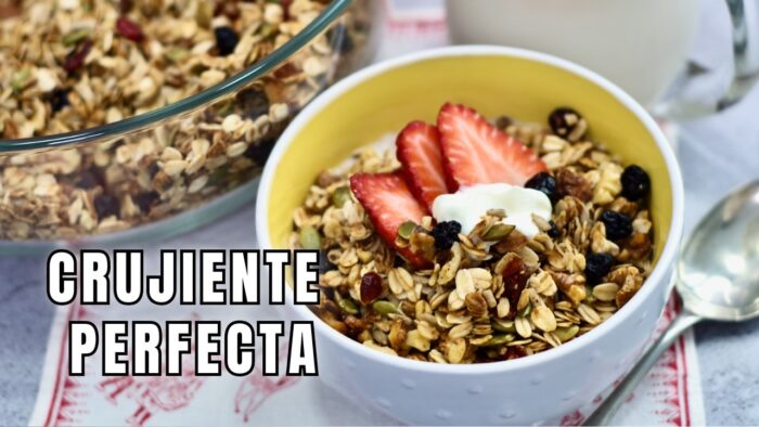 Granola en Freidora de Aire Crujiente y Fácil | Lista en 15 minutos (sin horno)