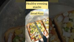 Healthy evening snacks| Air fryer recipe| Air fryer Bread pizza recipe| Easy snacks options #shorts