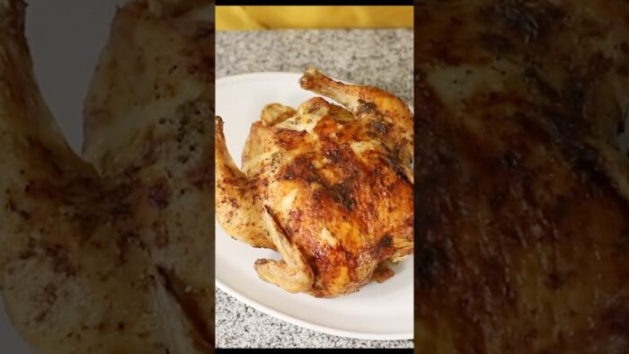 Juicy Air Fryer Whole Chicken – Recipe in the comments!