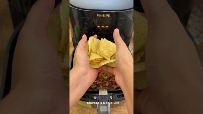 Lays Chaat Snacks Recipe in Air Fryer😋 #shorts #viral #trending #youtubeshorts #reels #yt
