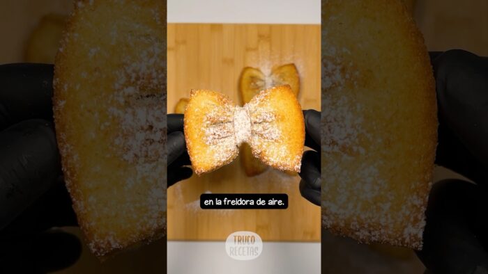 Lazos de pan con chocolate en la freidora de aire #receta #recetasfaciles