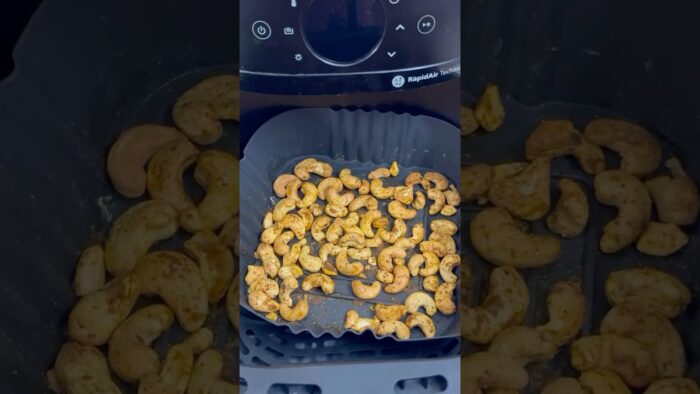 Masala Kaju In Air Fryer #trending #airfryerrecipes#youtubeshorts#yt #viral#recipe#shorts#snacks