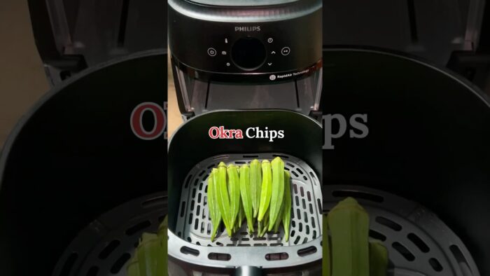 Okra/Bhindi Chips Recipe in Air Fryer #shorts #reels #trending #viralshorts #youtubeshorts