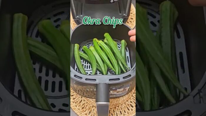 Okra/Bhindi Chips Recipe in Air Fryer👌 #shorts #viralshorts #trending #youtubeshorts #ytshorts