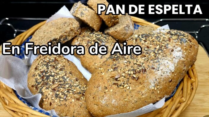 🥖PAN de ESPELTA EN FREIDORA de AIRE, Fácil,  Rápido y Saludable😋