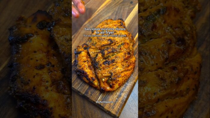 Pechuga de pollo súper húmeda en freidora de aire #airfryer #pollo #receta #recetafácil #comida