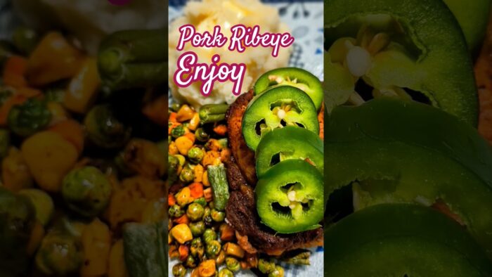 Pork Ribeye #airfryer #pork #ribeye #prep #viral #shorts #cooking #recipe #spice #meal #fryer #reels