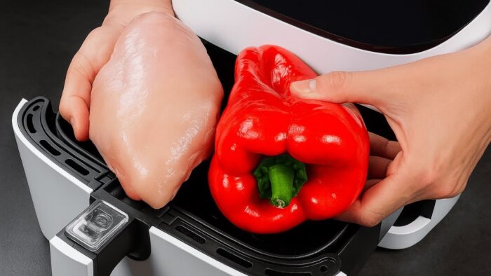Receta de Pollo y Pimientos en Freidora de Aire: ESTA RECETA HA SORPRENDIDO A TODOS😱