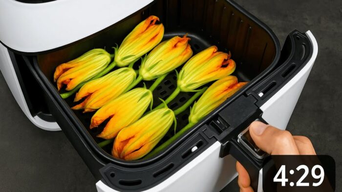 Receta de flores de calabacín en freidora de aire!