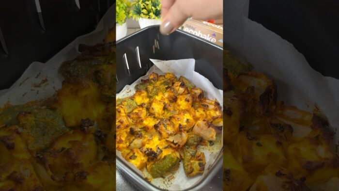 Receta de paneer tikka | #shorts #paneertikka #viral #recipe #airfryerrecipe