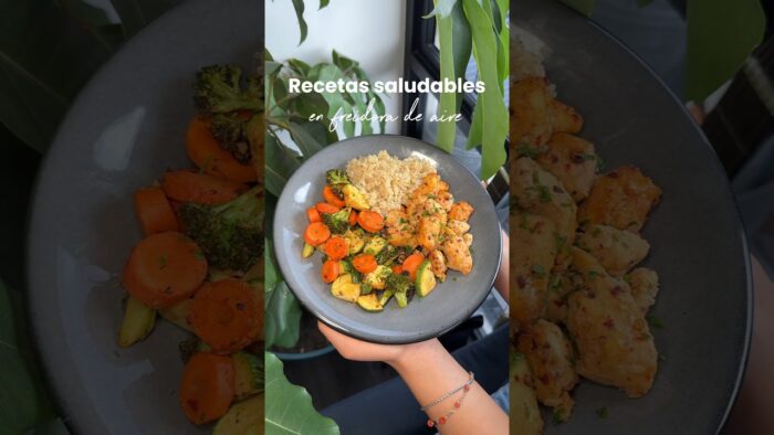 Recetas en freidora de aire: pollo al ajillo 🧄✨️ #airfryer #freidoradeaire #recetasaludable #dieta