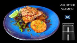 Salmón, papas y brócoli en freidora de aire | Freidora de aire COSORI Turbo Tower | Receta y reseña