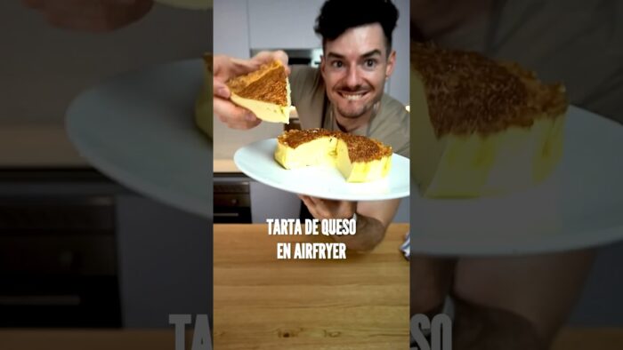 TARTA DE QUESO EN AIRFRYER #receta #recetas #airfryer #cheesecake