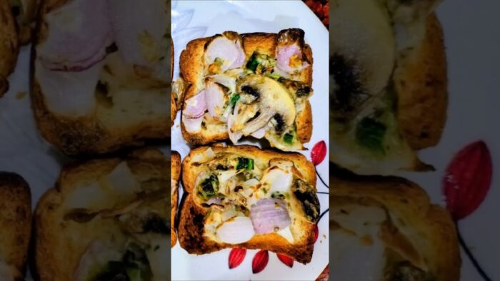 mashroom toast in air fryer#food |zero oil recipe #cooking|healthy and and 2min recipe