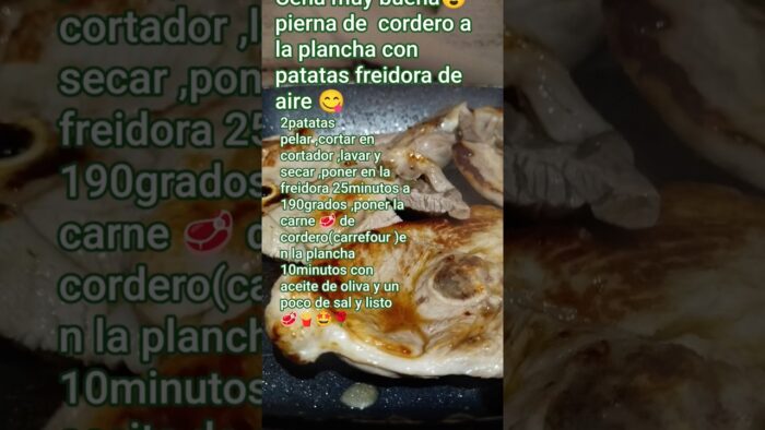 receta facil cordero de carrefour con patatas freidora de aire 😋🌹
